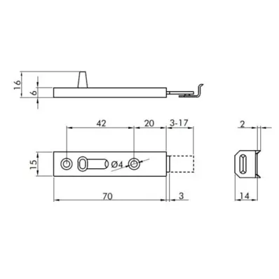 ZAPAH POHIŠTVENI RAVNI 2 kosa